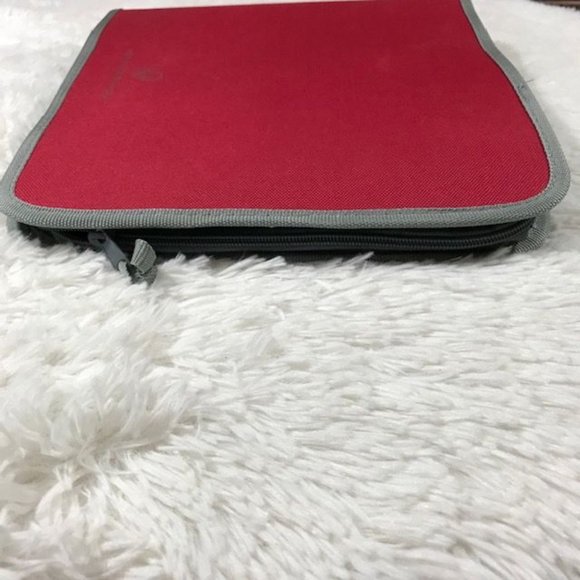 Wolfgang Puck Sturdy Canvas Red Gray Zip Around Chef Carry Case - Picture 10 of 12